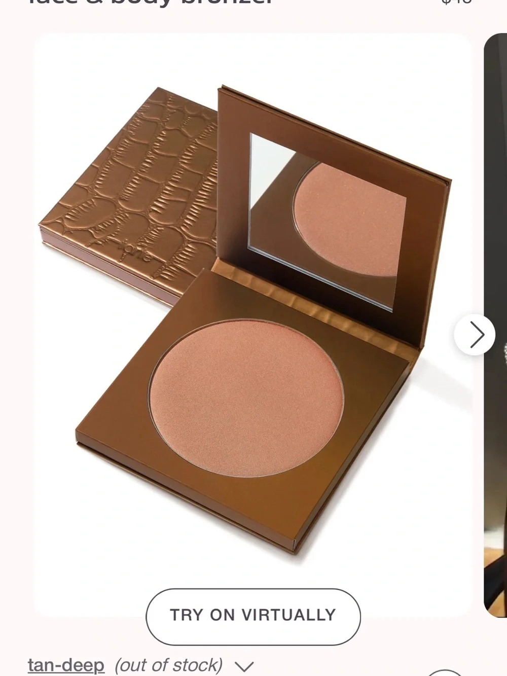 TARTE Park Ave Princess- Face & Body Bronzer Compact - Tan Deep